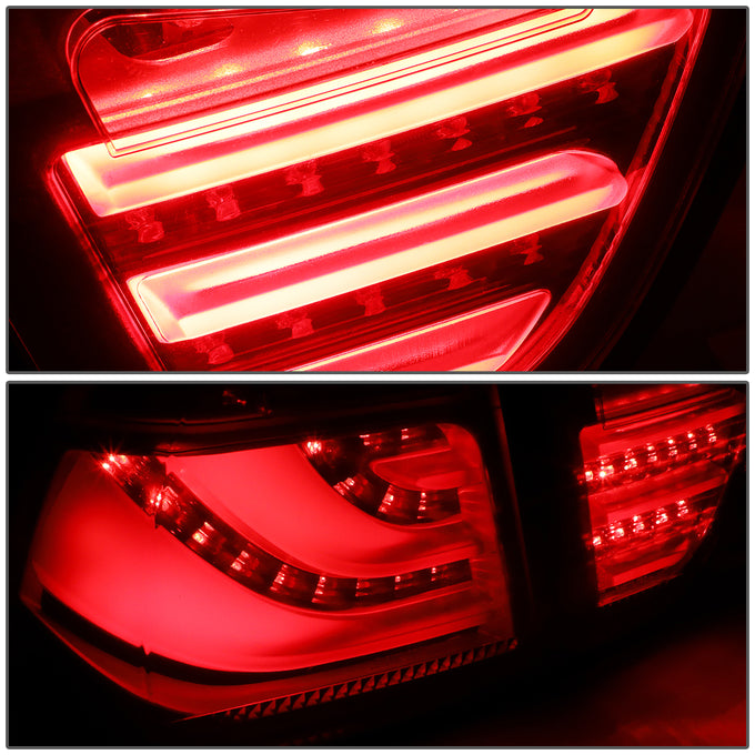 D-Motoring - Tail lights - 3D LED C-Bar - Red Housing - Smoked Lens - Plug-n-Play - Pair - BMW 323i / 325i / 328i / 335D / 335iE90 LCI 4-Dr Sedan - 4