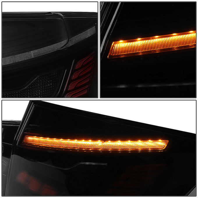 LED Sequentail Turn Signal Brake Tail Lights (Red, Smoked) <br>11-16 BMW 528I 535I 550I M5