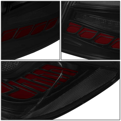 LED Sequentail Turn Signal Brake Tail Lights (Red, Smoked) <br>11-16 BMW 528I 535I 550I M5