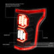 D-Motoring - Tail lights - Tron Style LED - Black Housing - Smoked Lens - Plug-n-Play - Pair - 15-17 Ford F-150 - 2
