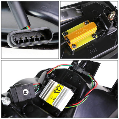 D-Motoring - Tail lights - LED - Red Housing - Smoked Lens - Plug-n-Play - Pair - BMW 320i / 325i / 328i / 335i 4-Door Sedan - 5