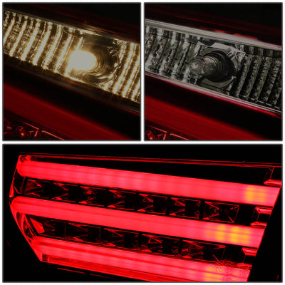 D-Motoring - Tail lights - LED - Red Housing - Smoked Lens - Plug-n-Play - Pair - BMW 320i / 325i / 328i / 335i 4-Door Sedan - 3