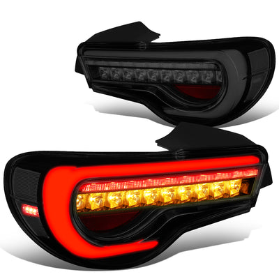 LED Sequentail Turn Signal Brake Tail Lights (Smoked) <br>13-16 Scion FRS, 17-18 Toyota 86