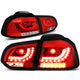 D-Motoring - Tail lights - 3D LED Bar - Red Housing - Clear Lens - Plug-n-Play - Pair - 10-14 Volkswagen Golf Hatchback - 1