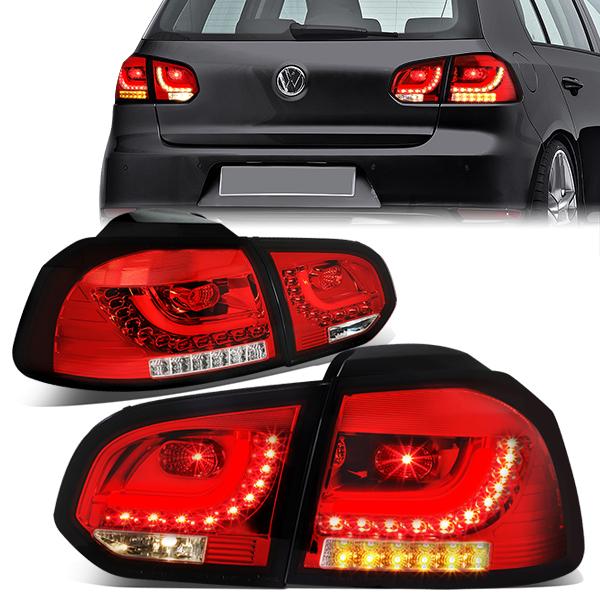 LED Brake Tail Lights (Red, Clean) <br>10-14 Volkswagen Golf Hatchback