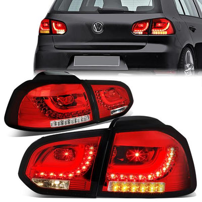 LED Brake Tail Lights (Red, Clean) <br>10-14 Volkswagen Golf Hatchback