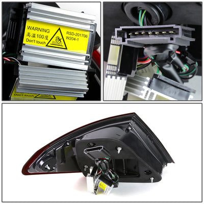 D-Motoring - Tail lights - LED - Black Housing - Smoked Lens - Plug-n-Play - Pair - 12-14 W204 C-Class 4D Sedan - 5