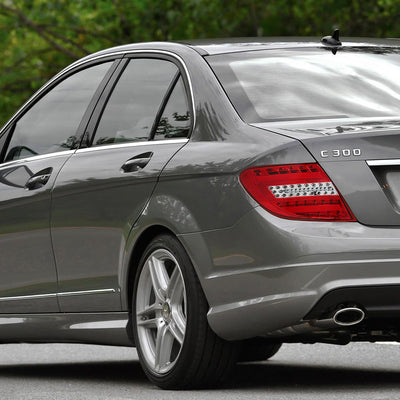D-Motoring - Tail lights - 3D LED Bar - Chrome Housing - Clear Lens - Plug-n-Play - Pair - Mercedes Benz C300 / C350 / C63 AMG / C230 / C280 / C200 - 7
