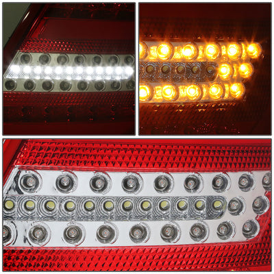 D-Motoring - Tail lights - 3D LED Bar - Chrome Housing - Clear Lens - Plug-n-Play - Pair - Mercedes Benz C300 / C350 / C63 AMG / C230 / C280 / C200 - 4
