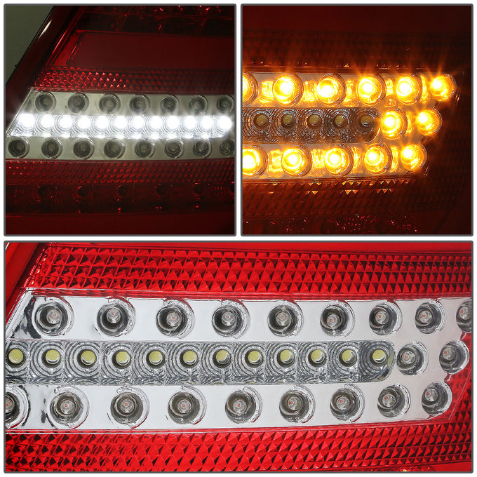 D-Motoring - Tail lights - 3D LED Bar - Chrome Housing - Clear Lens - Plug-n-Play - Pair - Mercedes Benz C300 / C350 / C63 AMG / C230 / C280 / C200 - 4