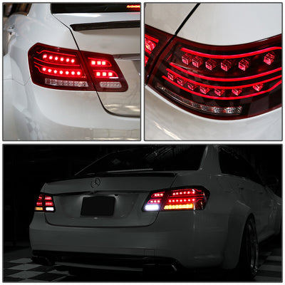 D-Motoring - Tail lights - 3D LED Bar - Black Housing - Smoked Lens - Plug-n-Play - Pair - Mercedes E-Class Sedan / E63 AMG Sedan - 7