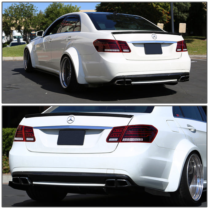 D-Motoring - Tail lights - 3D LED Bar - Black Housing - Smoked Lens - Plug-n-Play - Pair - Mercedes E-Class Sedan / E63 AMG Sedan - 5