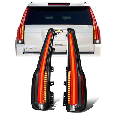 Cadillac Style LED Brake Tail Lights (Black) <br>15-18 Chevy Tahoe Suburban