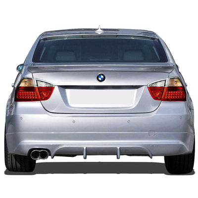 D-Motoring - Tail lights - LED - Chrome Housing - Red Clear Lens - Plug-n-Play - Pair - BMW 320i / 325i / 330i / 335i 4-Door Sedan - 7
