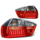 D-Motoring - Tail lights - LED - Chrome Housing - Red Smoked Lens - Plug-n-Play - Pair - BMW 320i / 325i / 330i / 335i 4-Door Sedan - 1