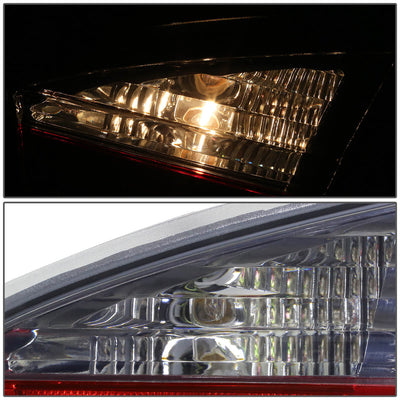 D-Motoring - Tail lights - LED - Chrome Housing - Red Smoked Lens - Plug-n-Play - Pair - BMW 320i / 325i / 330i / 335i 4-Door Sedan - 5