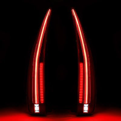 D-Motoring - 07-14 Cadillac Escalade & ESV Tail Lights - Full LED 3D Bar Reverse/Turn Sighnal - Smoked Lens - Plug-n-play - Pair - 3