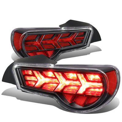 LED Sequentail Turn Signal Brake Tail Lights (Black) <br>13-16 Scion FR-S, 17-20 Toyota 86