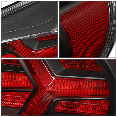 D-Motoring - Tail lights - Lambo Sequential LED - Black Housing - Red Signal - Plug-n-Play - Pair - 13-17 Scion / Toyota FRS GT86 / Subaru BRZ - 4