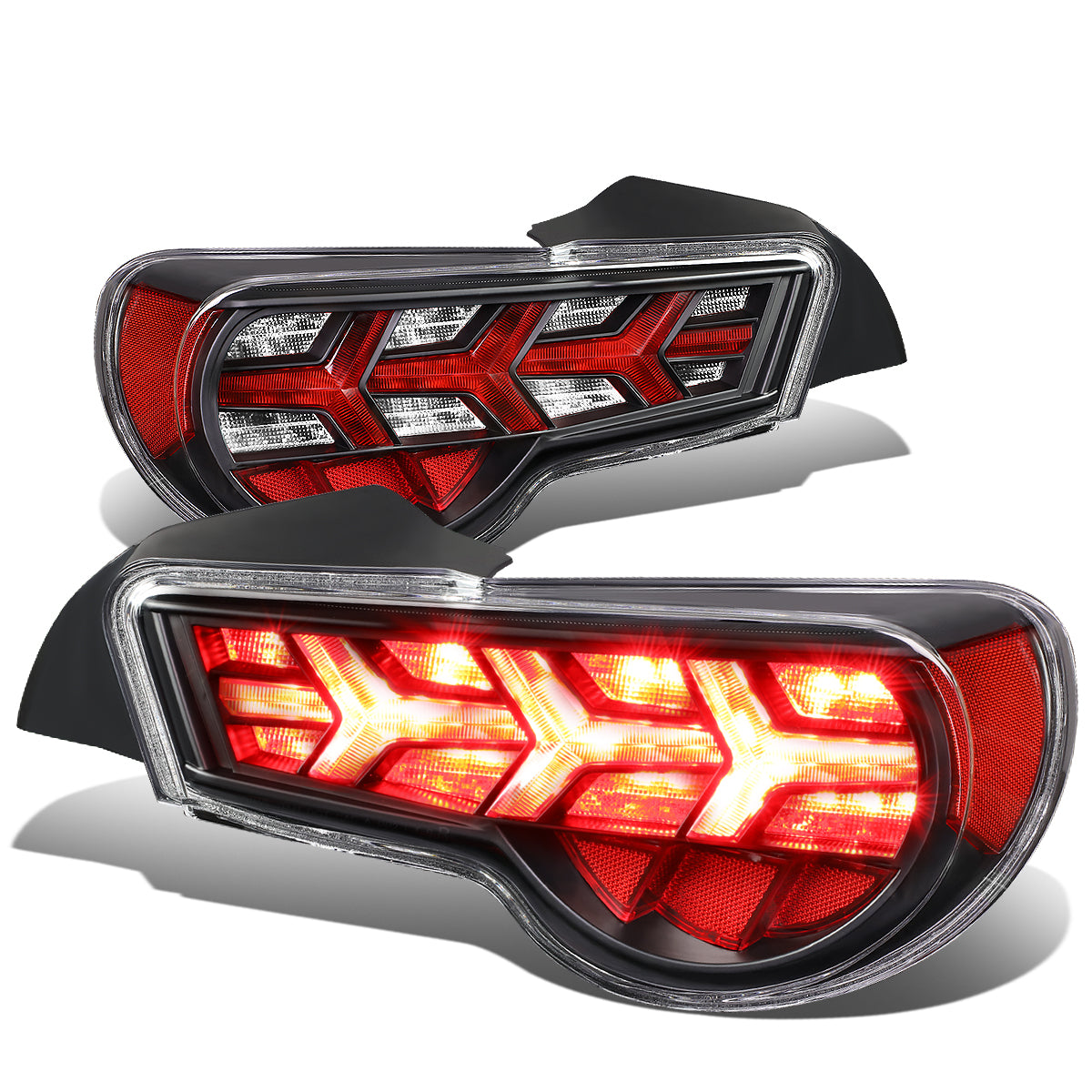 LED Sequentail Turn Signal Brake Tail Lights (Black) <br>13-16 Scion FR-S, 17-20 Toyota 86