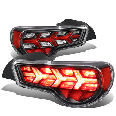 LED Sequentail Turn Signal Brake Tail Lights (Black) <br>13-16 Scion FR-S, 17-20 Toyota 86
