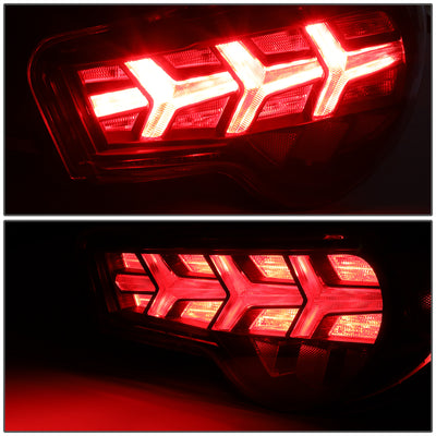 D-Motoring - Tail lights - Lambo Sequential LED - Black Housing - Clear Signal - Plug-n-Play - Pair - 13-17 Scion / Toyota FRS GT86 / Subaru BRZ - 3