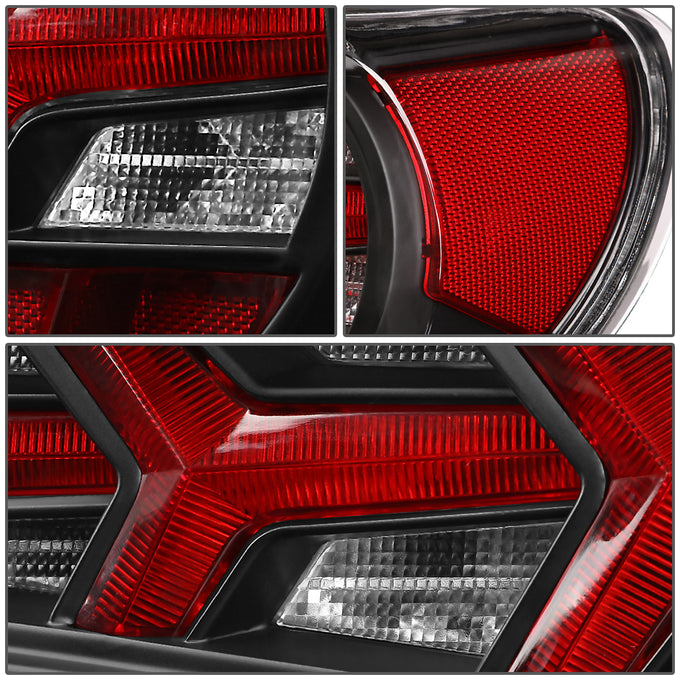 D-Motoring - Tail lights - Lambo Sequential LED - Black Housing - Clear Signal - Plug-n-Play - Pair - 13-17 Scion / Toyota FRS GT86 / Subaru BRZ - 4