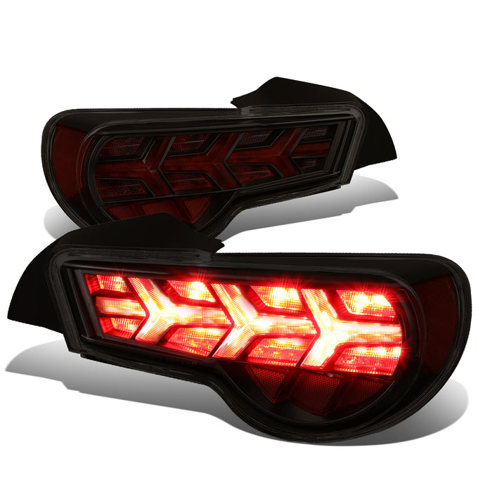 LED Sequentail Turn Signal Brake Tail Lights (Black) <br>13-16 Scion FR-S, 17-20 Toyota 86