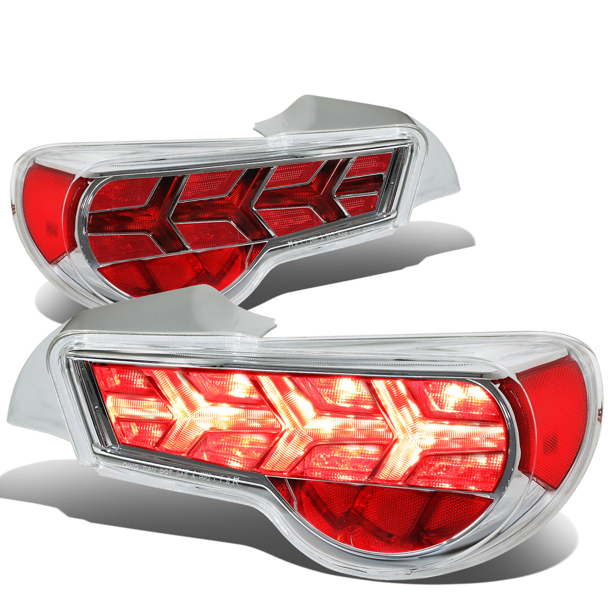 LED Sequentail Turn Signal Brake Tail Lights (Chrome) <br>13-16 Scion FR-S, 17-20 Toyota 86