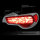 D-Motoring - Tail lights - Lambo Sequential LED - Chrome Housing - Clear Lens - Red Signal - Plug-n-Play - Pair - Scion / Toyota FRS GT86 / Subaru BRZ - 2