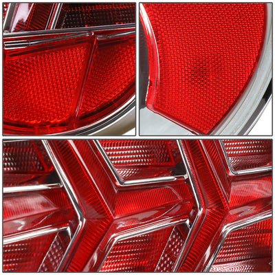 D-Motoring - Tail lights - Lambo Sequential LED - Chrome Housing - Clear Lens - Red Signal - Plug-n-Play - Pair - Scion / Toyota FRS GT86 / Subaru BRZ - 4