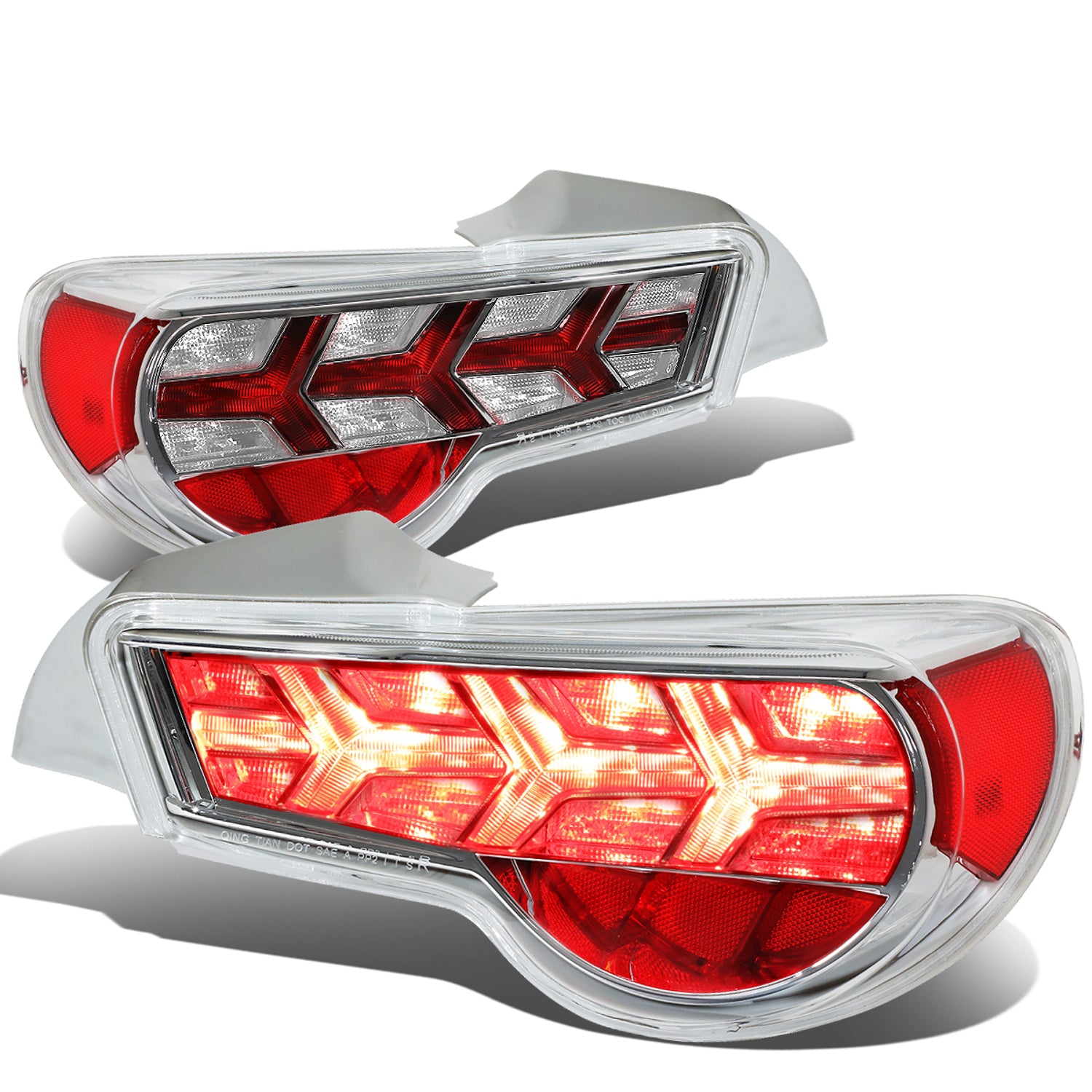 LED Sequentail Turn Signal Brake Tail Lights (Chrome) <br>13-16 Scion FR-S, 17-20 Toyota 86
