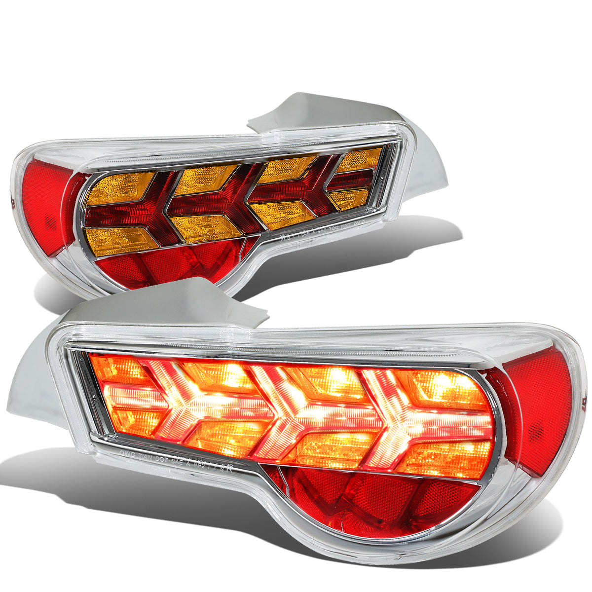 LED Sequentail Turn Signal Brake Tail Lights (Chrome) <br>13-16 Scion FR-S, 17-20 Toyota 86
