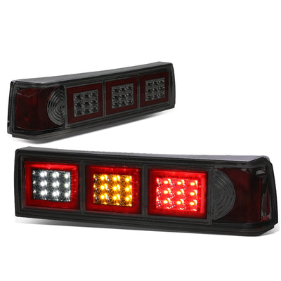 D-Motoring - Tail lights - LED - Chrome Housing - Smoked Lens - Plug-n-Play - Pair - 87-93 Ford Mustang - 1