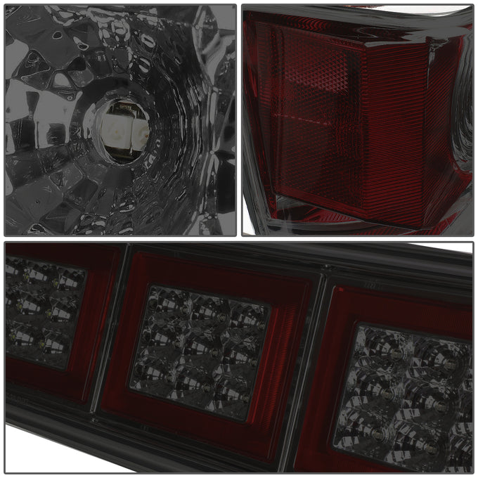 D-Motoring - Tail lights - LED - Chrome Housing - Smoked Lens - Plug-n-Play - Pair - 87-93 Ford Mustang - 4