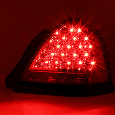 D-Motoring - 98-11 Ford Crown Victoria Tail Lights - Full LED - Red Lens - Plug-n-play - Pair - 3