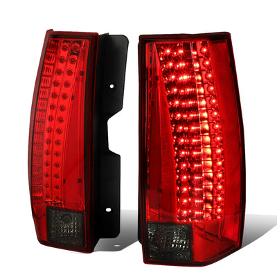 D-Motoring - Tail Lights - Full LED - Smoked / Red Lens - Plug-n-play - Pair - Chevy Suburban 1500 / 2500 / Tahoe / GMC Yukon / XL 1500 / XL 2500 - 1