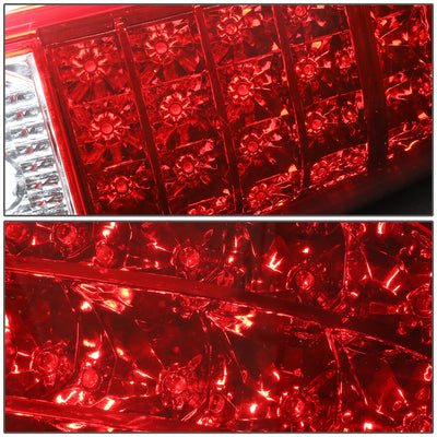 D-Motoring - Tail lights - LED - Chrome Housing - Red Clear Lens - Plug-n-Play - Pair - Chevy Suburban 1500 / 2500 / Tahoe / GMC Yukon / XL 1500 / XL 2500 - 4