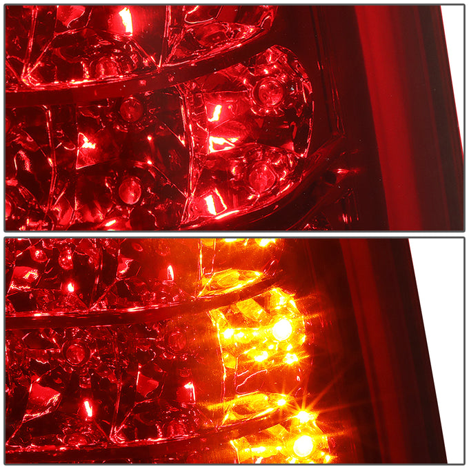 D-Motoring - Tail lights - LED - Chrome Housing - Red Clear Lens - Plug-n-Play - Pair - Chevy Suburban 1500 / 2500 / Tahoe / GMC Yukon / XL 1500 / XL 2500 - 5