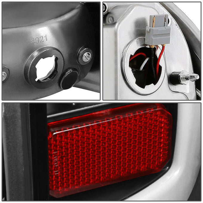 D-Motoring - Tail lights - 3D LED Bar Tube - Clear Lens - Plug-n-Play - Pair - 05-15 Toyota Tacoma - 5