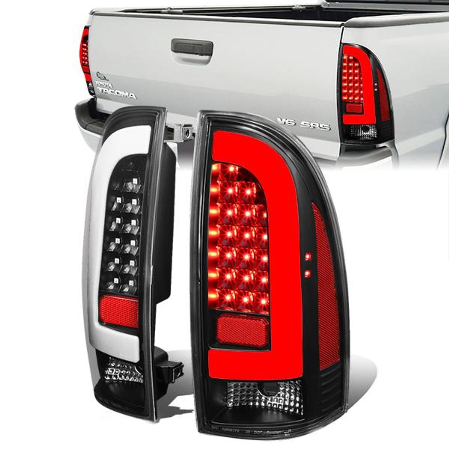 LED Brake Tail Lights (Black) <br>05-15 Toyota Tacoma