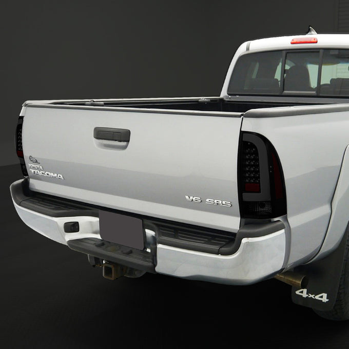 D-Motoring - Tail lights - 3D LED Bar Tube - Smoked Red Lens - Plug-n-Play - Pair - 05-15 Toyota Tacoma - 7