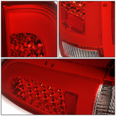 D-Motoring - Tail lights - 3D LED Bar Tube - Red Lens - Plug-n-Play - Pair - 05-15 Toyota Tacoma - 4