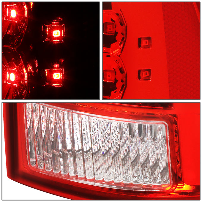 D-Motoring - Tail lights - LED - Red Lens - Plug-n-Play - Pair - 05-15 Toyota Tacoma - 5