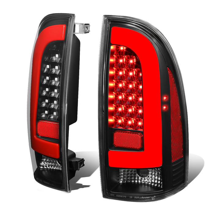 D-Motoring - Tail lights - Red 3D LED Bar Tube - Clear Lens - Plug-n-Play - Pair - 05-15 Toyota Tacoma - 1