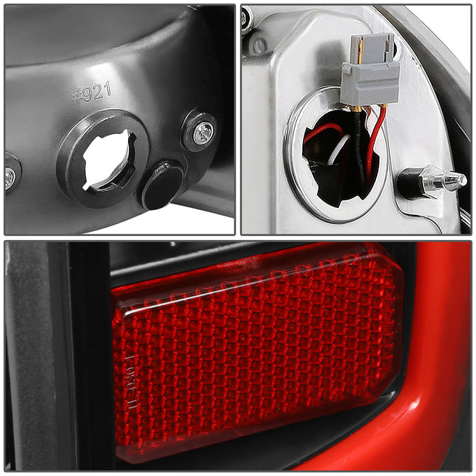 D-Motoring - Tail lights - Red 3D LED Bar Tube - Clear Lens - Plug-n-Play - Pair - 05-15 Toyota Tacoma - 5