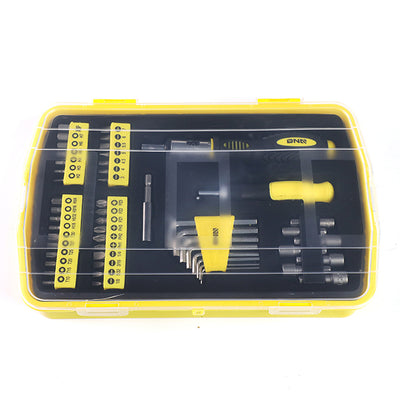 51 Pcs Repair Hand Tool Combination Kit Screwdriver/ Bit Set/ SAE Hex Keys/ Sockets