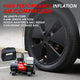 12V Portable 125 PSI LED Display Air Compressor Car Tire Inflator with LED Flash Light
