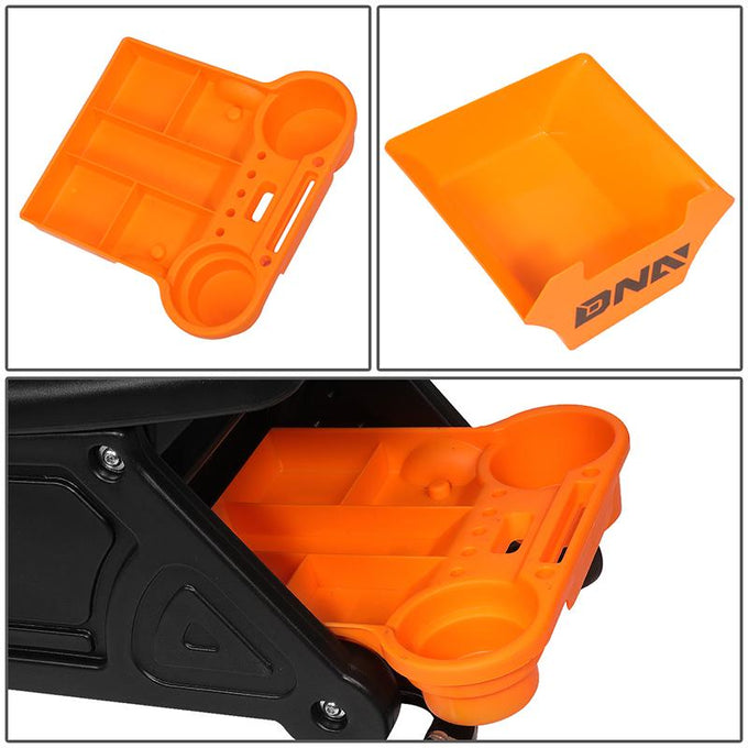 Rolling Work Seat Storage Mechanic Stool - 25-1/2 in. X 13 in. X 12 in.