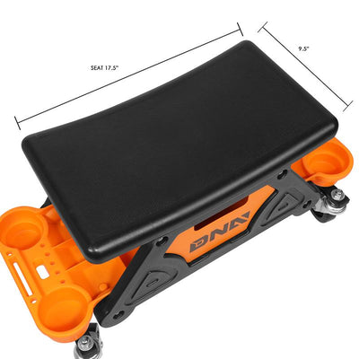Rolling Work Seat Storage Mechanic Stool - 25-1/2 in. X 13 in. X 12 in.